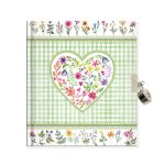 Argus Emlékkönyv 15,5X18 cm 60 Lapos Lakattal Szív