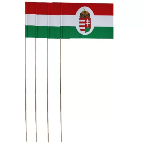 Magyar Zászló Címeres Hurkapálcával 18x44 cm