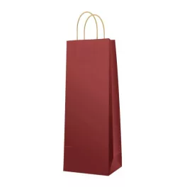 Papírtáska Italos Sodrott Füles 14x39x8 cm Piros