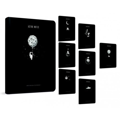 Gipta Beíró A/7 120 Lapos Keményfedeles Vonalas Astro Notes Vegyes Minta