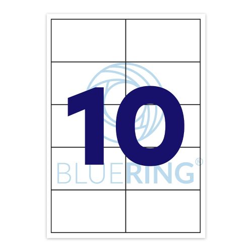 Bluering Univerzális Etikett 105x57 mm 10 címke/lap 100 ív/csomag