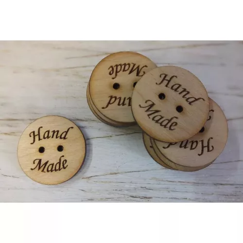 Natúr Fa - Hand Made Gomb 3 cm 10 darab/csomag