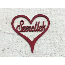 Fa - Szeretlek Szívben Meggypiros 10 cm