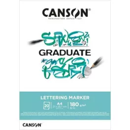   Canson Rajzlaptömb Lettering A/3 180 Gramm Álló Fejben Ragasztott 20 Ív/Tömb Graduate