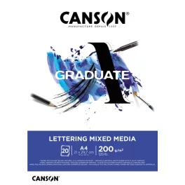   Canson Rajzlaptömb Lettering Mixed A/3 180 Gramm Álló Fejben Ragasztott 20 Ív/Tömb Graduate