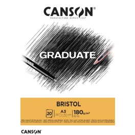   Canson Rajzlaptömb Fehér A/3 180 Gramm Álló Fejben Ragasztott 20 Ív/Tömb Graduate