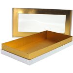 Decorolla Papírdoboz Téglalap Natúr Fehér Belsővel