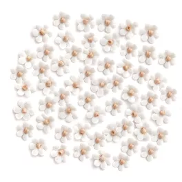 DP Craft Papír Virágok 1 cm 60 darab/csomag Fehér
