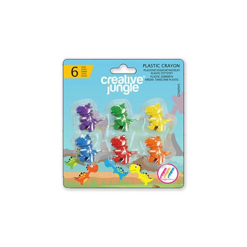 Creative Jungle Zsírkréta Plasztik 6 Darab/Készlet Dínó Formás