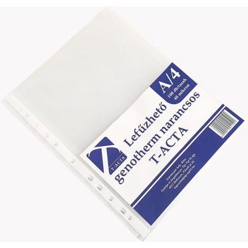 T-Acta Genotherm Lefűzhető A/4 50 Mikron Narancsos 100 darab