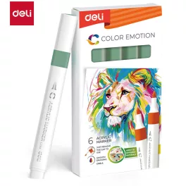   Deli Akril Marker Vízbázisú 1 mm Háromszögletű Pea Green 132