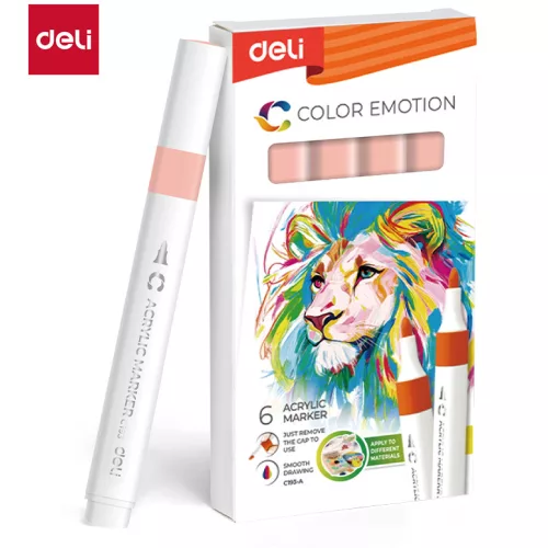 Deli Akril Marker Vízbázisú 1 mm Háromszögletű Skin 145
