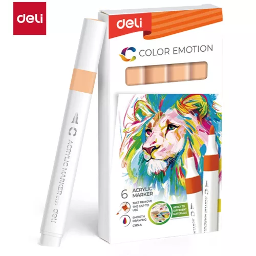 Deli Akril Marker Vízbázisú 1 mm Háromszögletű Light Beige 150