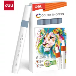   Deli Akril Marker Vízbázisú 1 mm Háromszögletű Smoky Grey 153