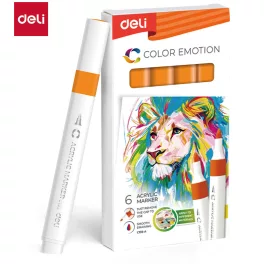   Deli Akril Marker Vízbázisú 1 mm Háromszögletű Orange 23