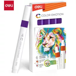   Deli Akril Marker Vízbázisú 1 mm Háromszögletű Amaranth 27