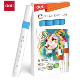   Deli Akril Marker Vízbázisú 1 mm Háromszögletű Azure 29