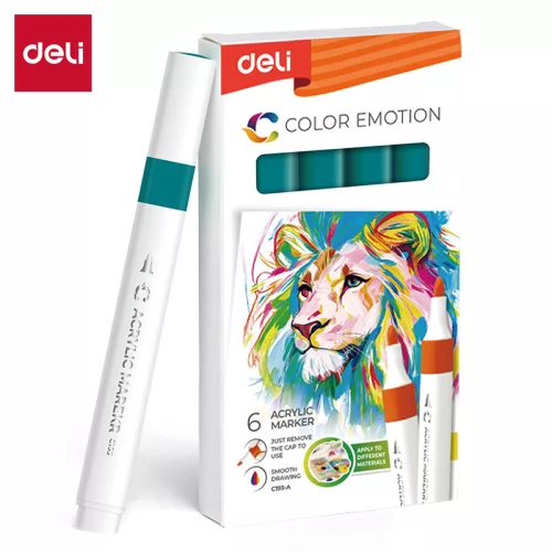 Deli Akril Marker Vízbázisú 1 mm Háromszögletű Deep Blue 31