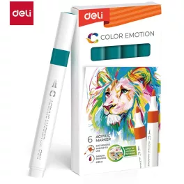   Deli Akril Marker Vízbázisú 1 mm Háromszögletű Lake Blue 35