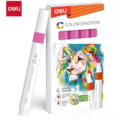 Deli Akril Marker Vízbázisú 1 mm Háromszögletű Rose 46
