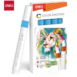   Deli Akril Marker Vízbázisú 1 mm Háromszögletű Deep Blue 50