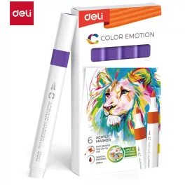   Deli Akril Marker Vízbázisú 1 mm Háromszögletű Purple 51