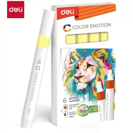   Deli Akril Marker Vízbázisú 1 mm Háromszögletű Lemon Yellow 63