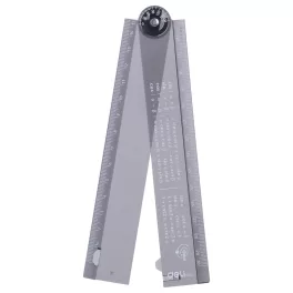   Deli Vonalzó Összecsukható 15-30 cm Műanyag Szögmérő Funkcióval Füstszín