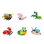 Deli Készségfejlesztő Építőjáték Műanyag Tojásban Rovarok Vegyes Mintákban Genius