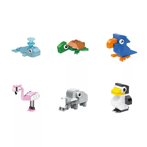 Deli Készségfejlesztő Építőjáték Műanyag Tojásban Állatok Vegyes Mintákban Genius