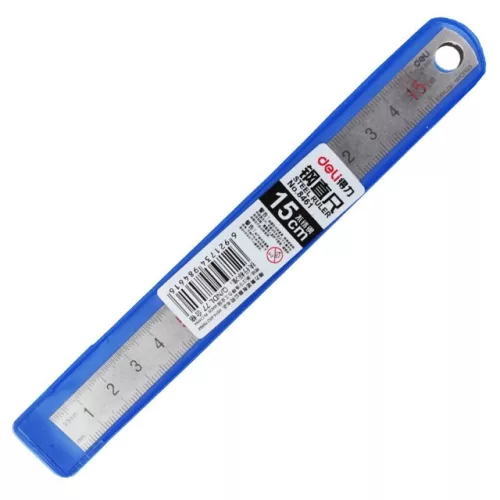 Deli Vonalzó 15 cm Fém Pro