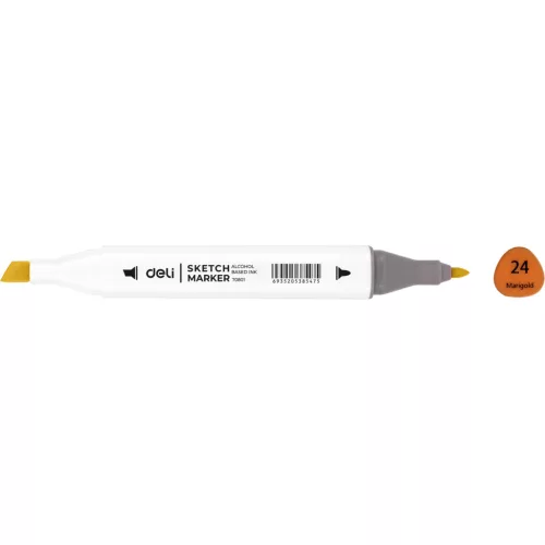 Deli Sketch Marker Kétvégű Alkoholos Marigold 24 Color Emotion