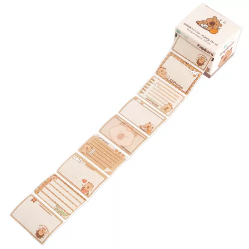 DP Craft Füzetcímke Tekercses 7,5 x 6,5 cm 256 Matrica/Tekercs Capybara