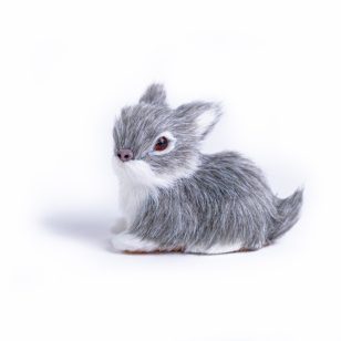 DP Craft Dekor Nyúl Figura 7 cm Szürke