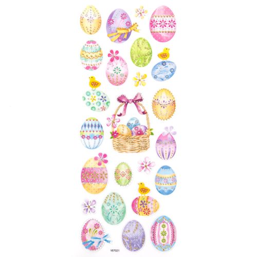 DP Craft Csillámos Matrica 24 Darabos Húsvéti Tojások