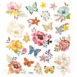DP Craft Matrica 21 Darabos Virágok és Pillangók