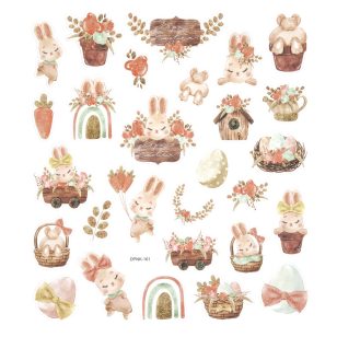 DP Craft Csillámos Matrica 28 Darabos Húsvét