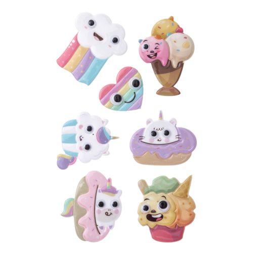 DP Craft Matrica 3D Pufi 7 Darabos Édességek