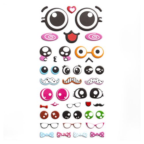 DP Craft Matrica 3D Pufi 44 Darabos Funny Faces