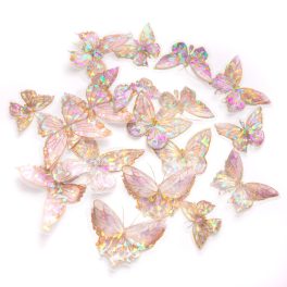  DP Craft Matrica PET 20 Darabos Pillangók Krisztály Rózsaszín