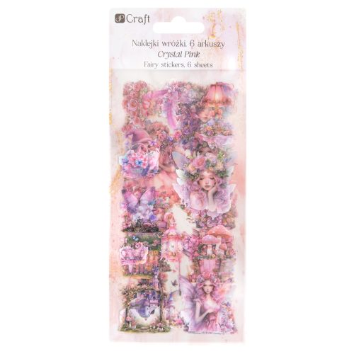 DP Craft Matrica PET 6 Ív/Csomag Tündérek Kristály Rózsaszín