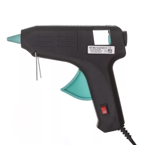 DP Craft Ragasztópisztoly 40 Watt 11 mm Kapcsolóval 2 Darab Ragasztó Stick-el