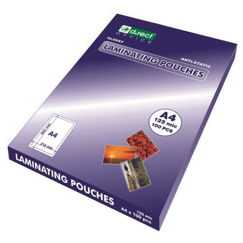 d.rect Laminálófólia A/4 125 mikron 100 Darab/doboz Fényes
