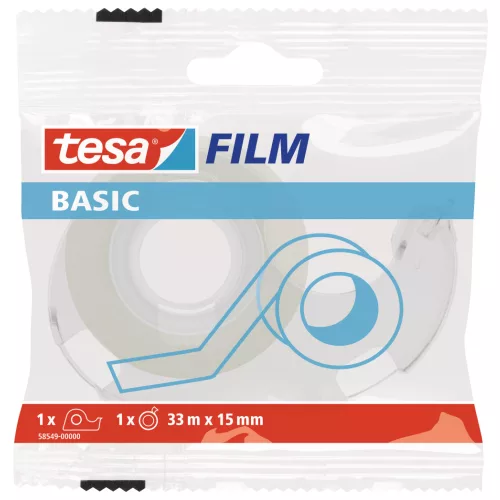 Ragasztószalag 15mmx33m tesa basic 58549 tépővel