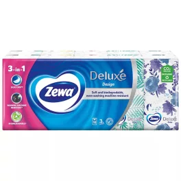   Zewa Deluxe Illatmentes Papír Zsebkendő 3 Rétegű, 10x10db/csomag