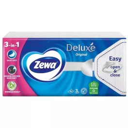   Zewa Deluxe Illatmentes Papír Zsebkendő, 3 Rétegű, 90db/csomag