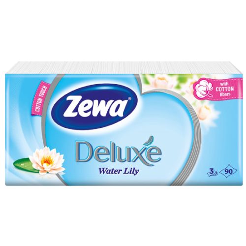 Zewa Deluxe Sensitive Illatmentes Papír Zsebkendő 3 Rétegű 90 darab/csomag