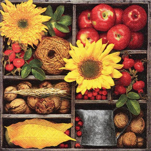 Ti-Flair Szalvéta 33x33 cm 3 Rétegű 20 lap/Csomag Autumn Composition 342020 Nyár