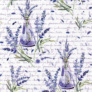   Ti-Flair Szalvéta 33x33 cm 3 Rétegű 20 Lap/Csomag Lavanda In Bottiglie White