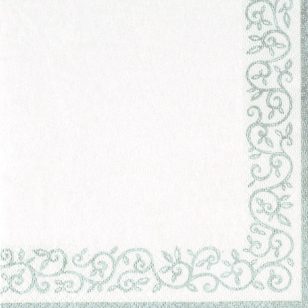   Ti-Flair Szalvéta 33X33 cm 3 Rétegű 20 lap/Csomag Romantic Border Silver-White 375413